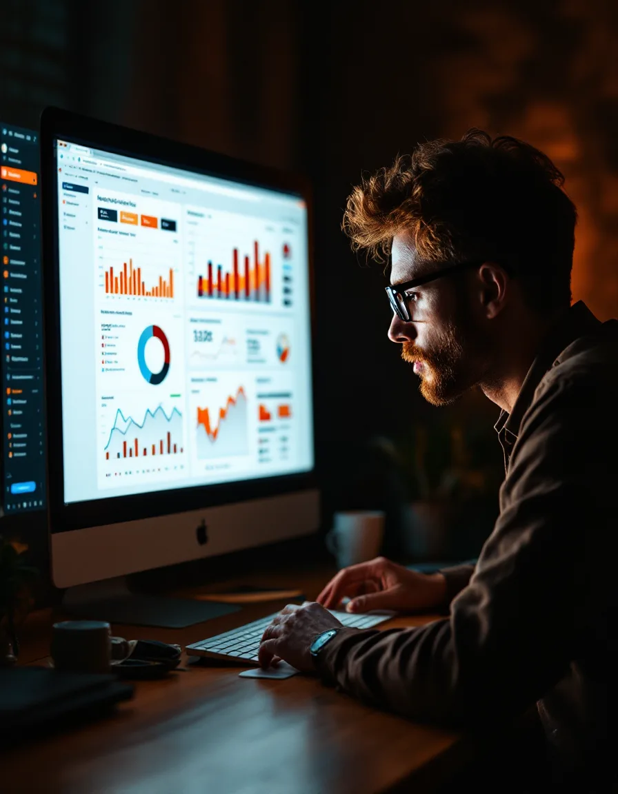 A content strategist reviewing organic-search analytics